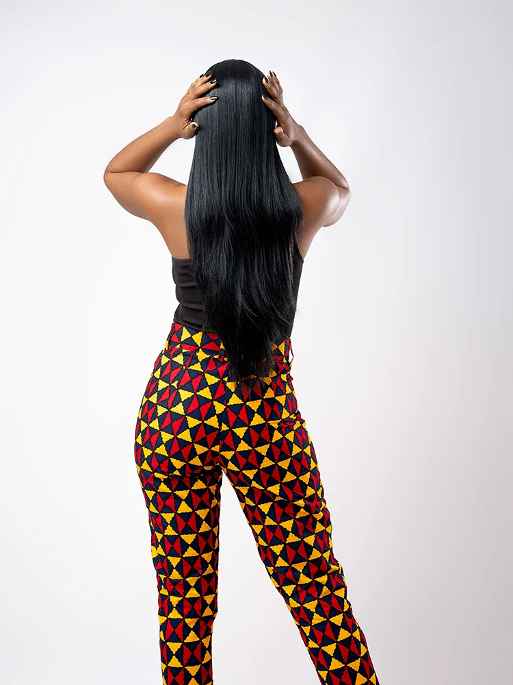 African Print Ajani pencil pants