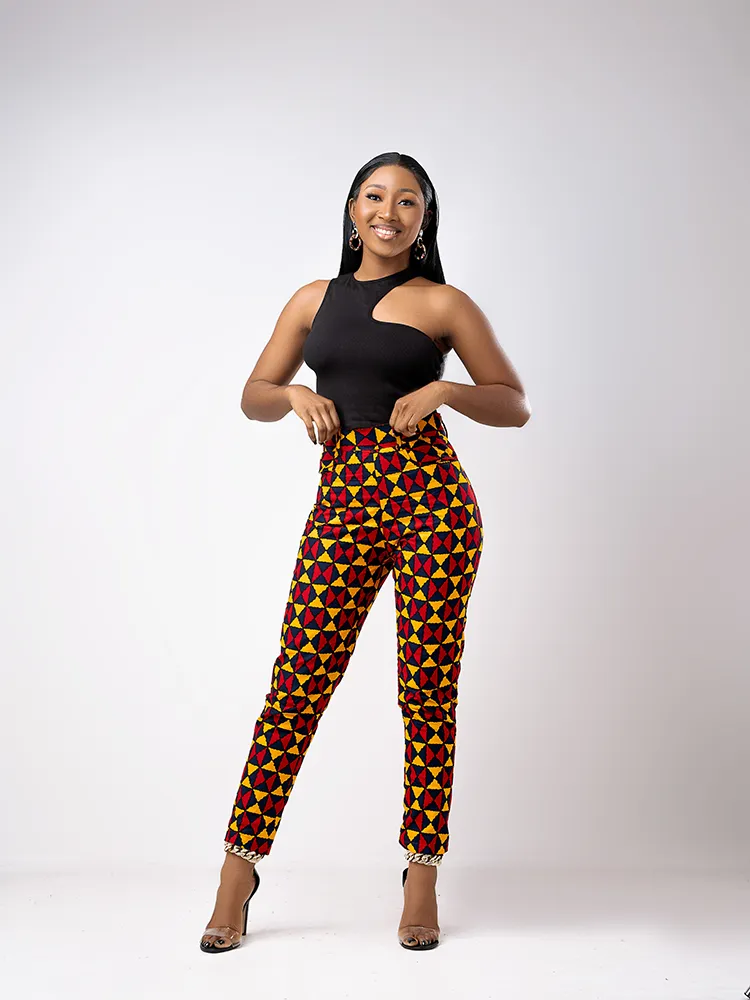 African Print Ajani pencil pants
