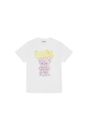 Basic Jersey Teddy Relaxed T-Shirt - Bright White