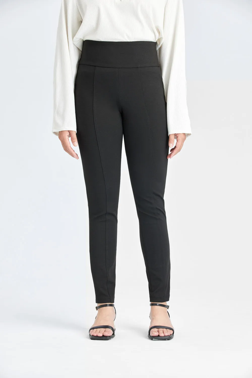 Black Hipster Fitted Trousers