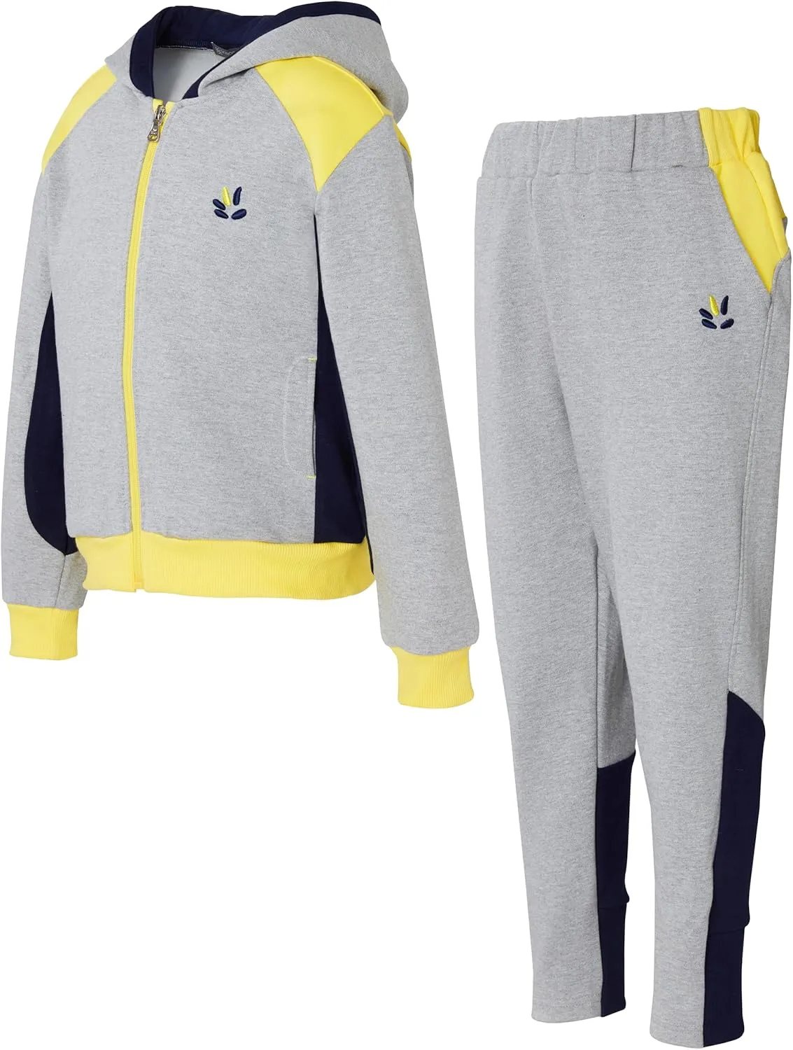 Boys' 2-Piece Comfortable Tracksuit Set (Ages 3-9) – Dryer Safe Zip-Up Hoodie & Jogger Sweatpants