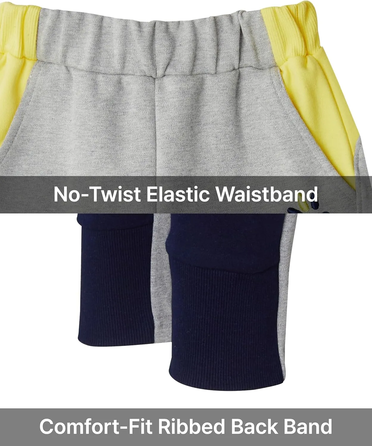 Boys' 2-Piece Comfortable Tracksuit Set (Ages 3-9) – Dryer Safe Zip-Up Hoodie & Jogger Sweatpants