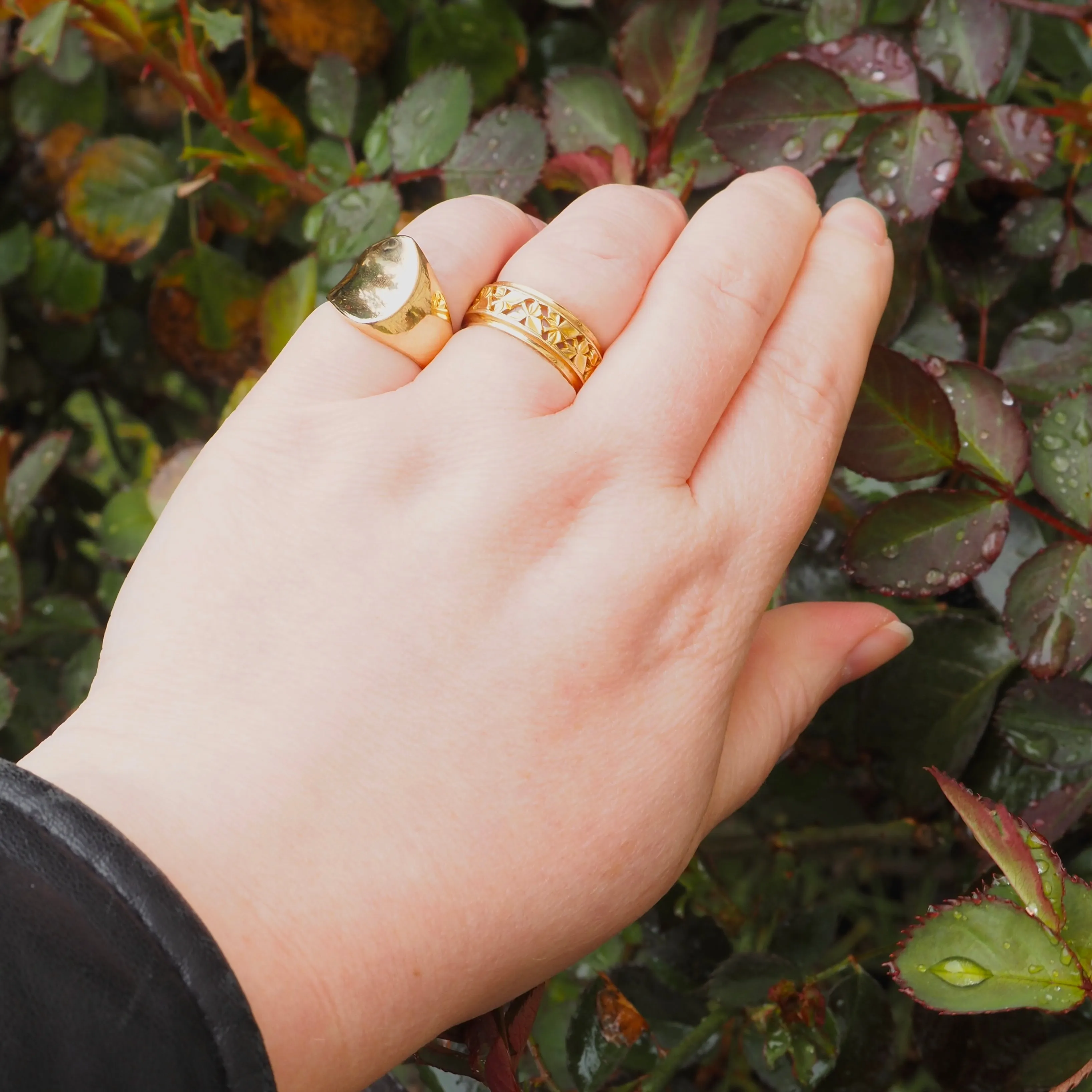 Danish Modernist 14k Gold Wave Ring
