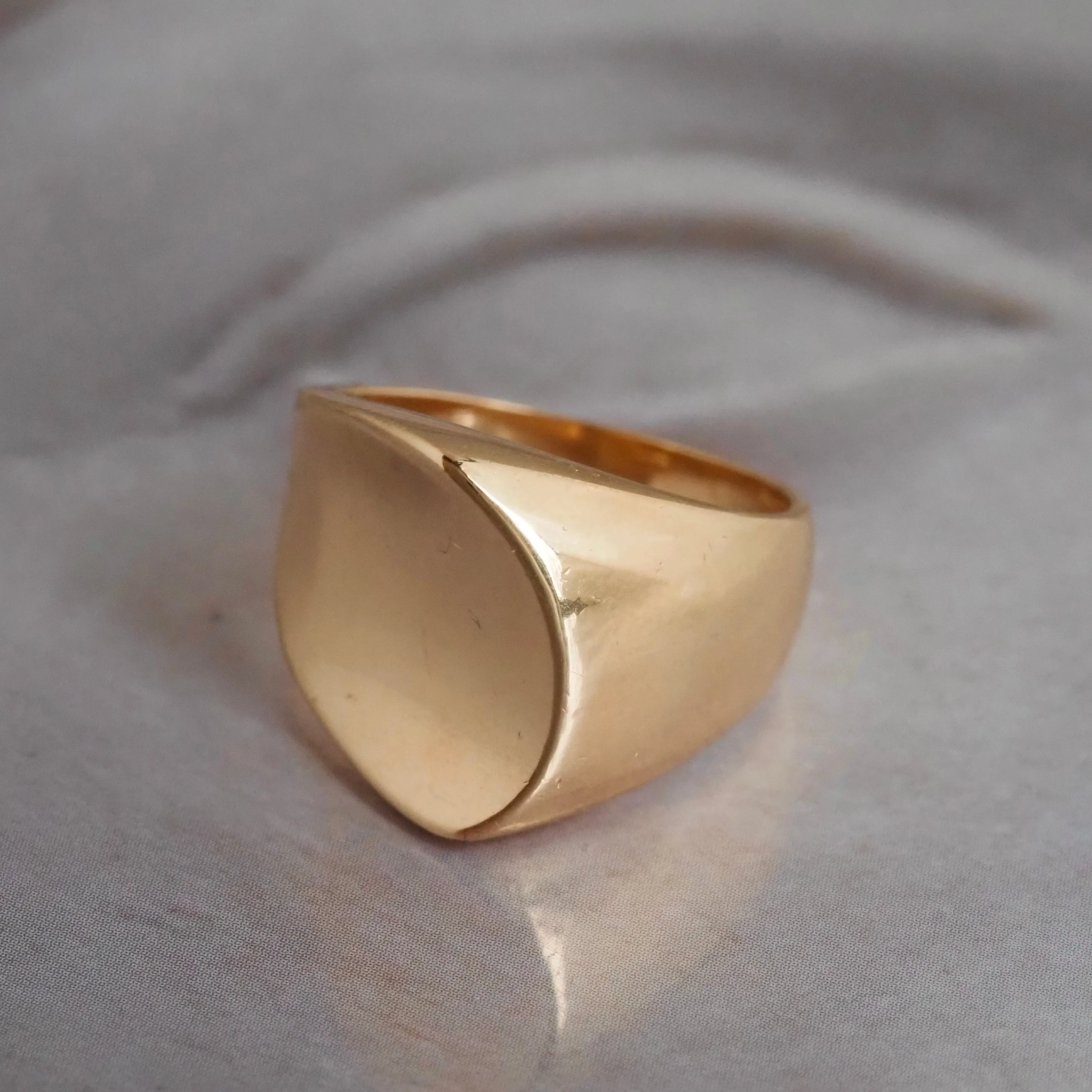 Danish Modernist 14k Gold Wave Ring