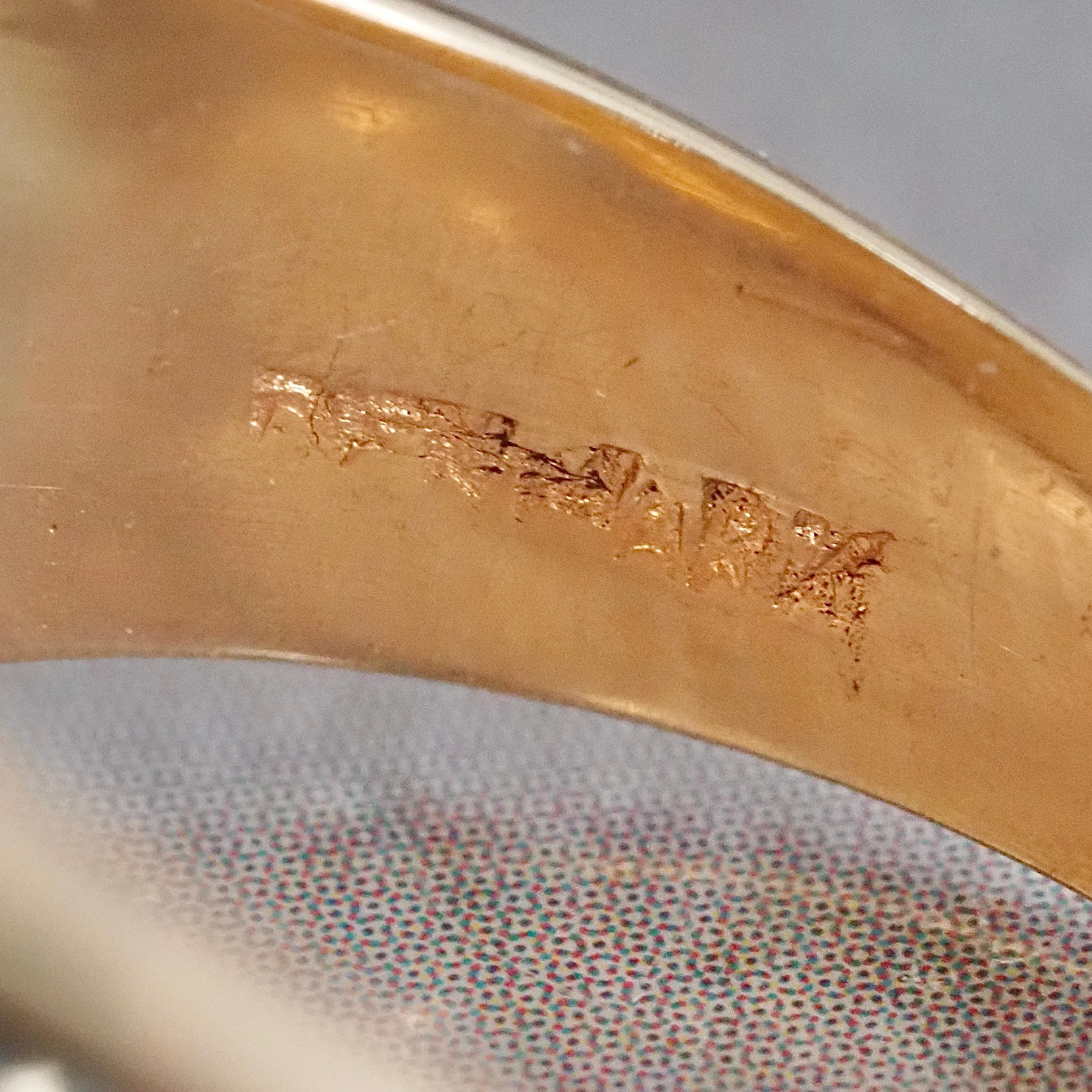 Danish Modernist 14k Gold Wave Ring