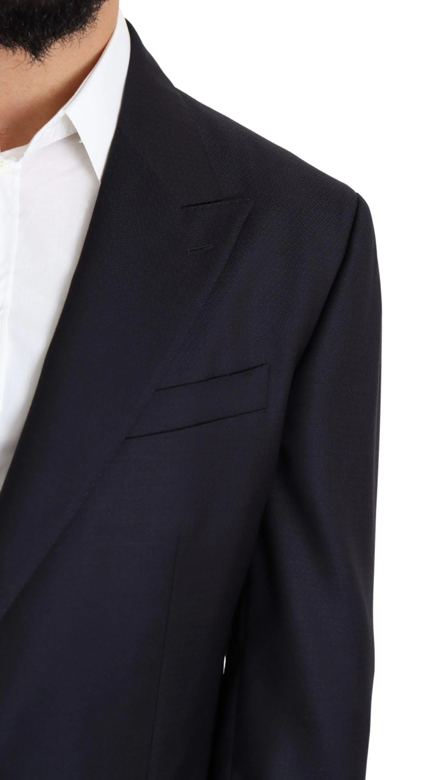 Dolce & Gabbana Elegant Black Virgin Wool Herre Blazer