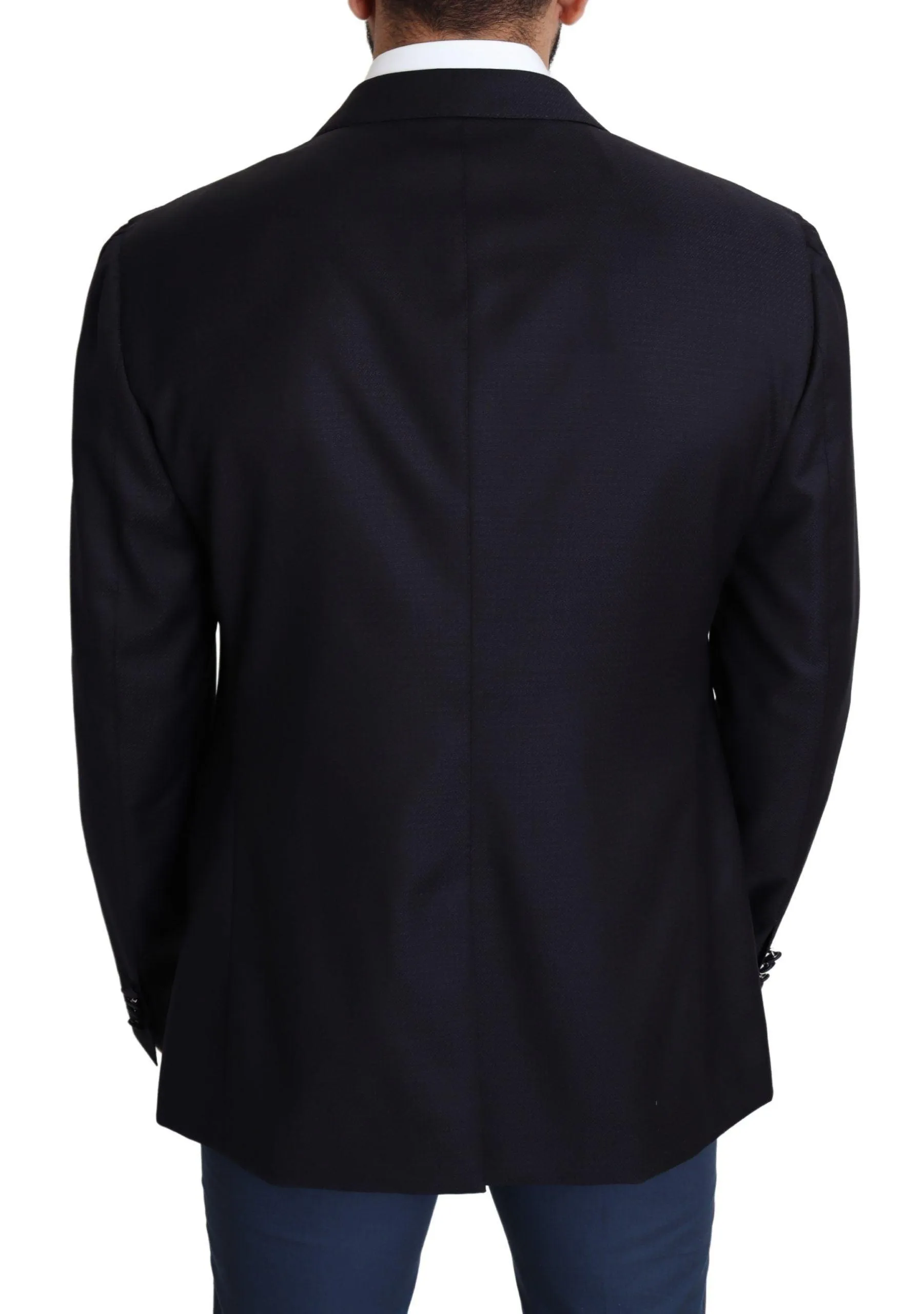 Dolce & Gabbana Elegant Black Virgin Wool Herre Blazer