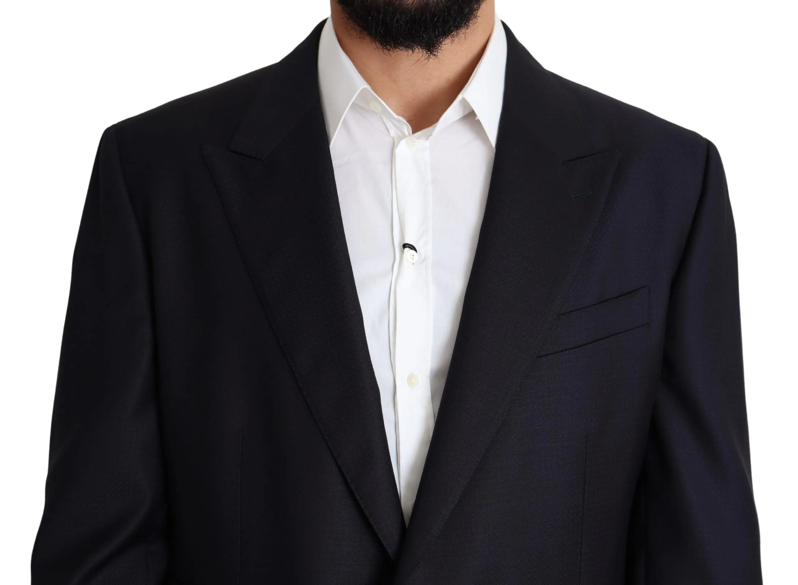 Dolce & Gabbana Elegant Black Virgin Wool Herre Blazer