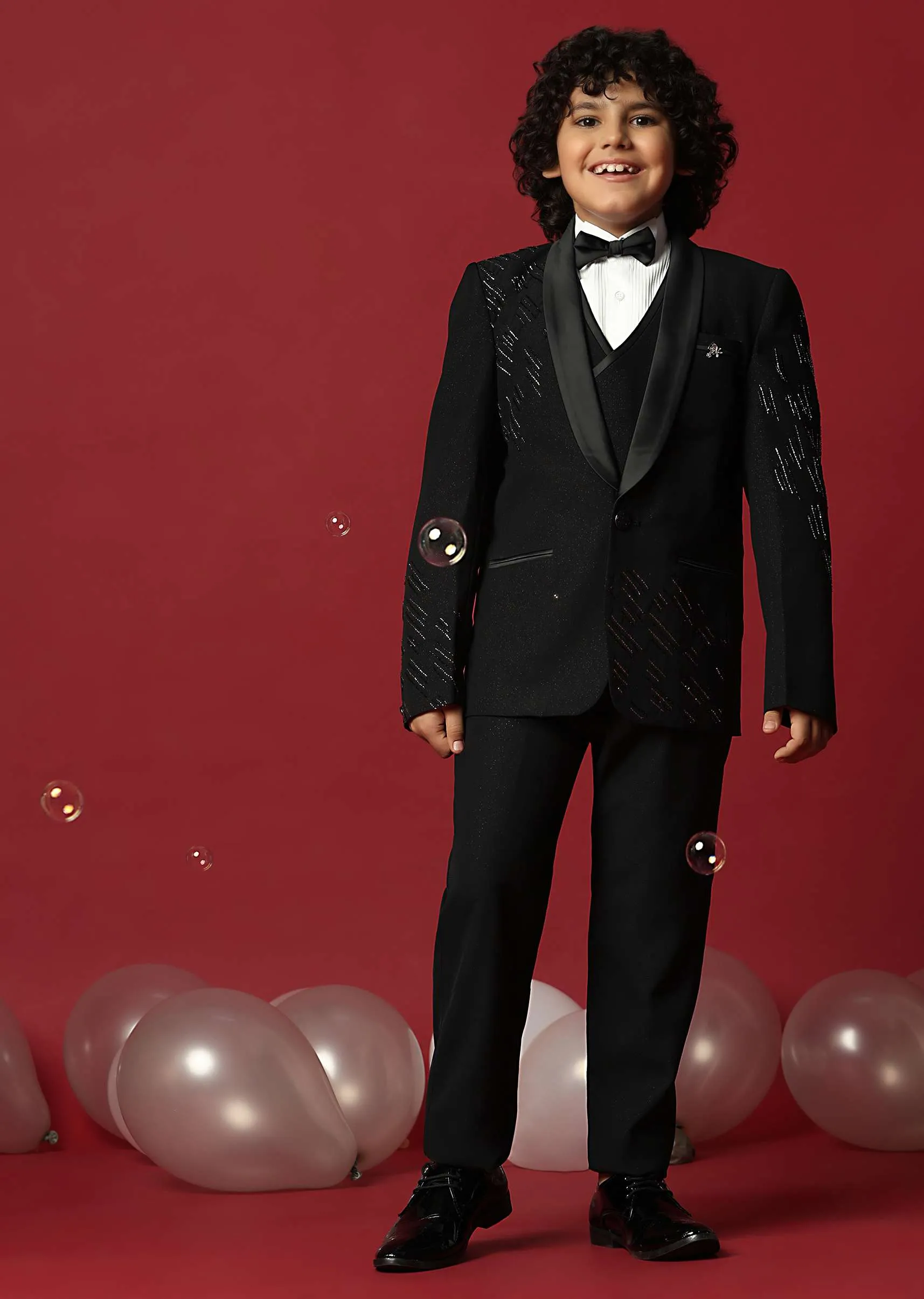Elegant Black Tuxedo For Boys