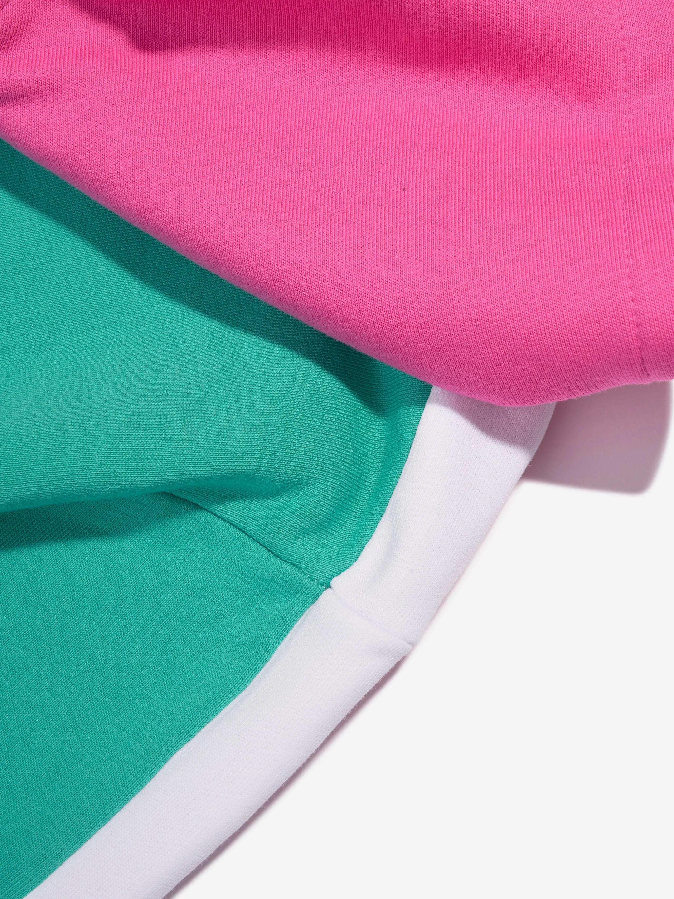 Emporio Armani Girls Logo Zip Up Hoodie In Pink