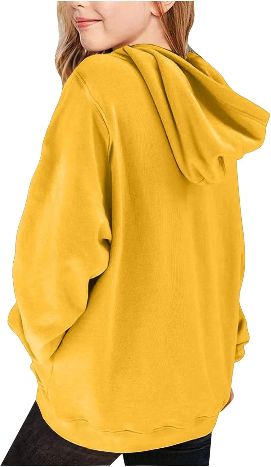 Girls Valentine Hoodies Oversized Funny Heart Print Sweatshirt Top Long Sleeve Cute Teen Girls Trendy Outfits