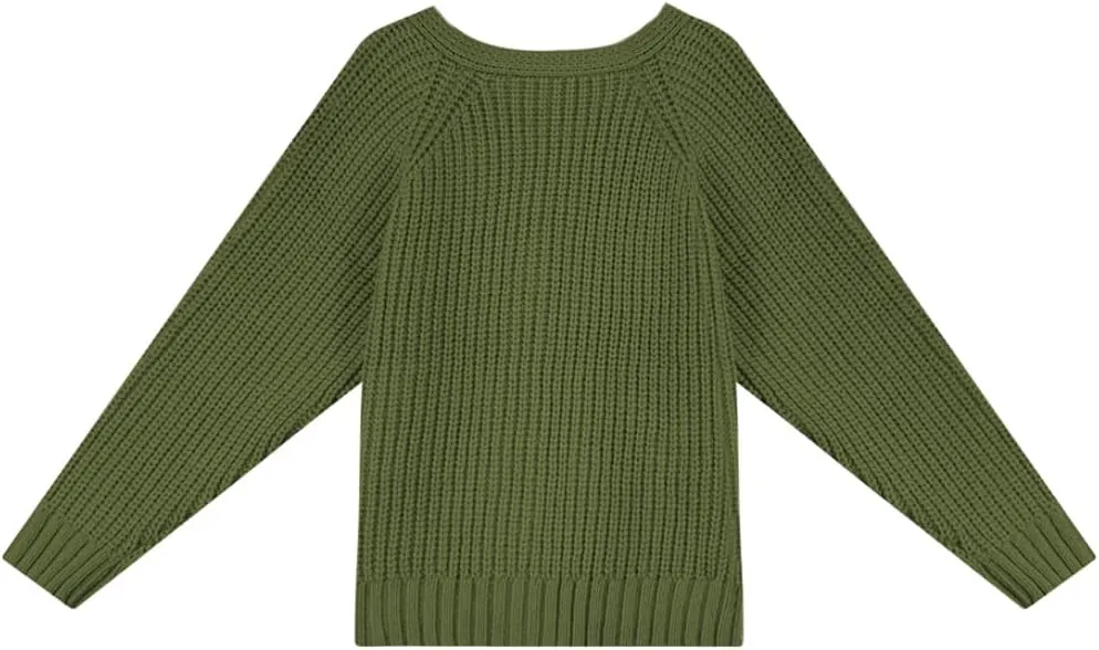HOULENGS Women's V Neck Cable Knit Cardigan Sweater Long Sleevee Button Down Sweater Coat Outwear