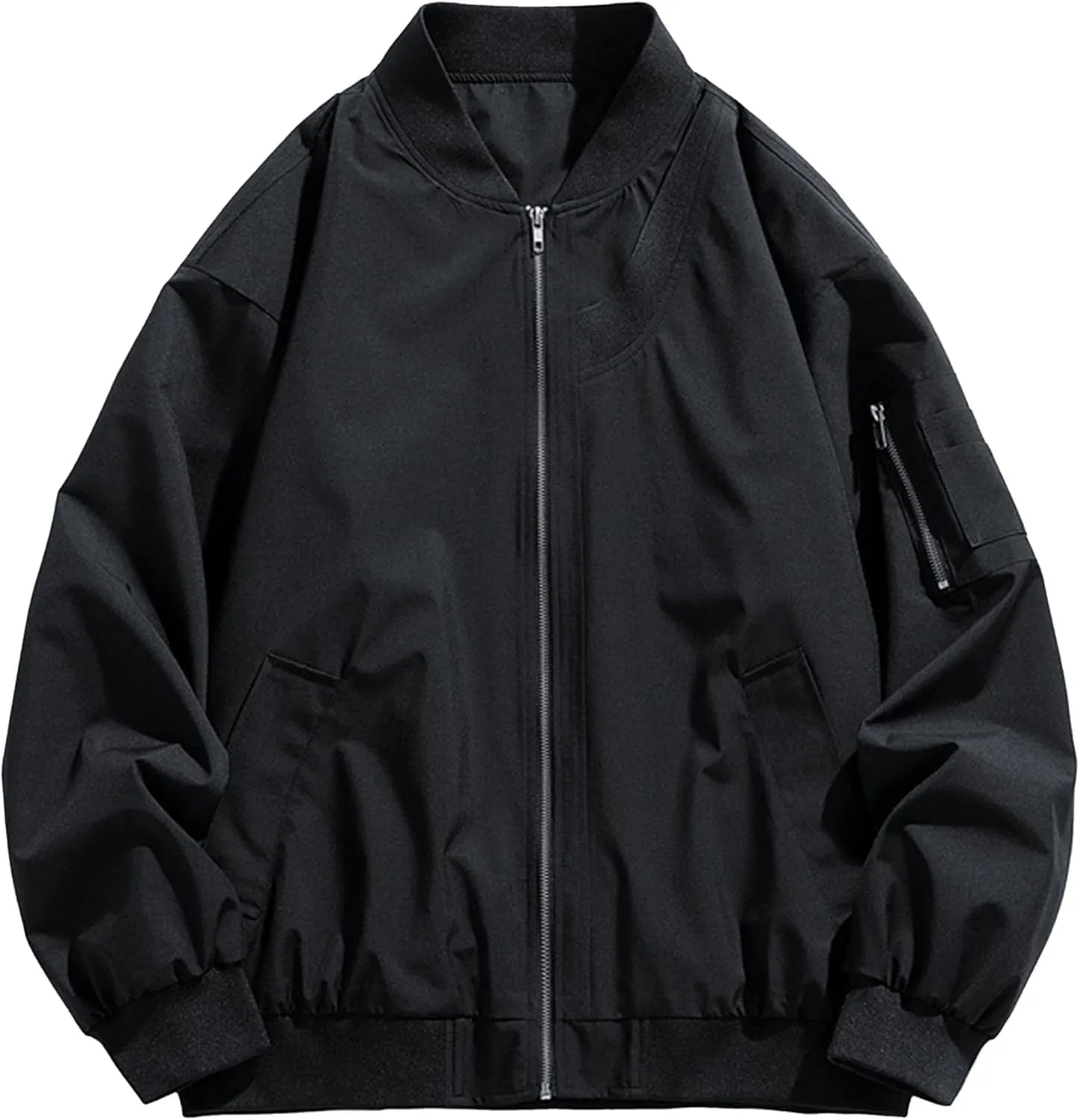 JEsilunmaMY Men's Warm Winter Polar Fleece Jacket Full Zip Outdoor Hooded Sherpa Jacket Casual Quilted Lined Bomber Jacket