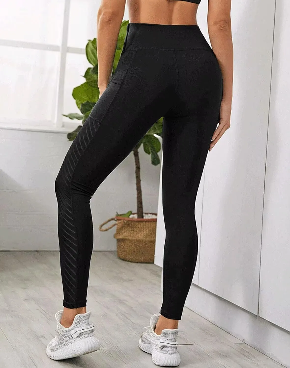 Leggings with Pockets for Women, High Waisted Workout Leggings Gym Running Yoga Pants