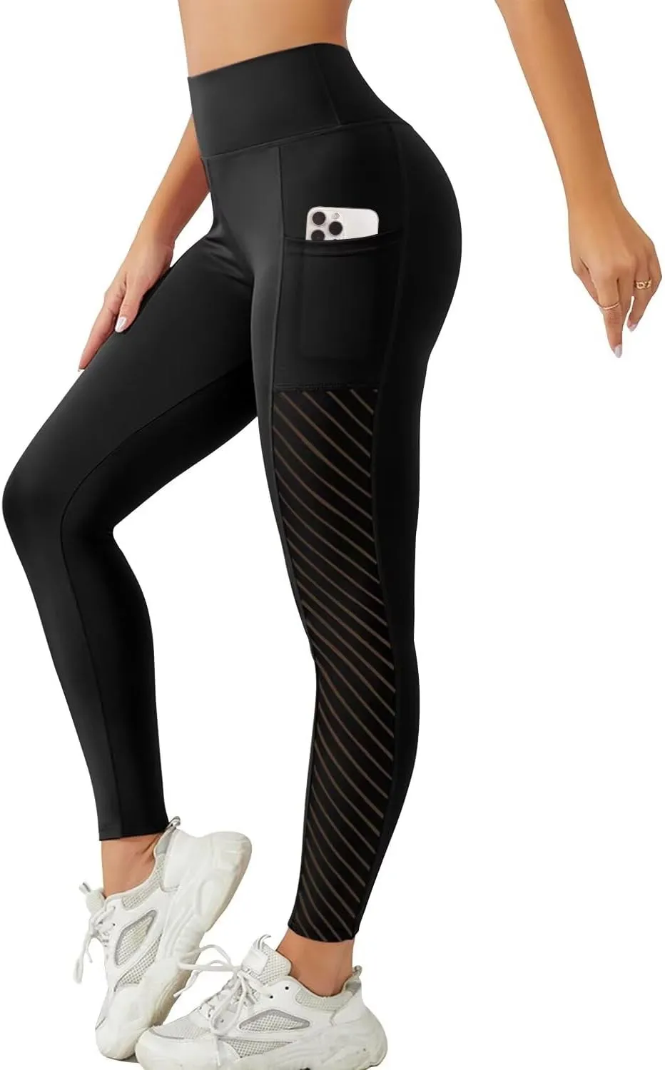 Leggings with Pockets for Women, High Waisted Workout Leggings Gym Running Yoga Pants