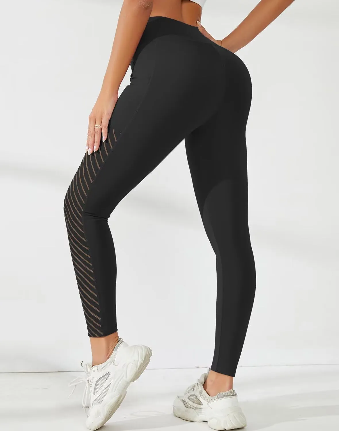 Leggings with Pockets for Women, High Waisted Workout Leggings Gym Running Yoga Pants
