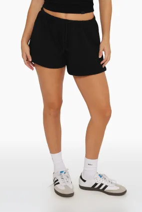LIGHTWEIGHT SWEATS MINI SWEAT SHORTS - ONYX