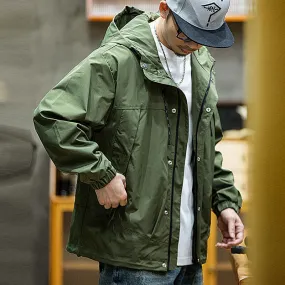 Loose Windproof Hooded Jacket P0433