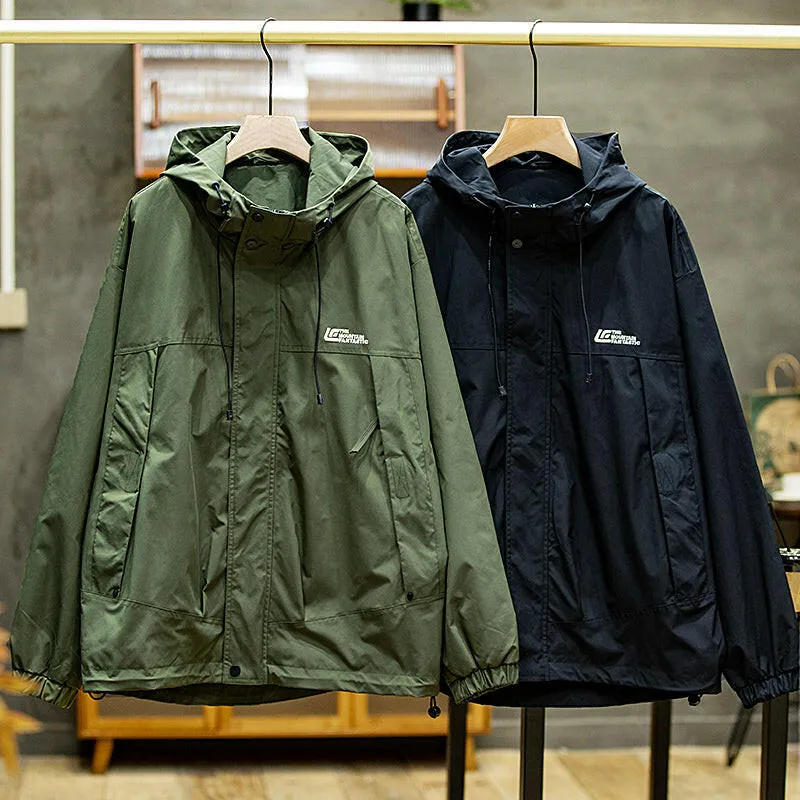 Loose Windproof Hooded Jacket P0433