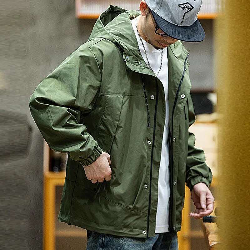 Loose Windproof Hooded Jacket P0433