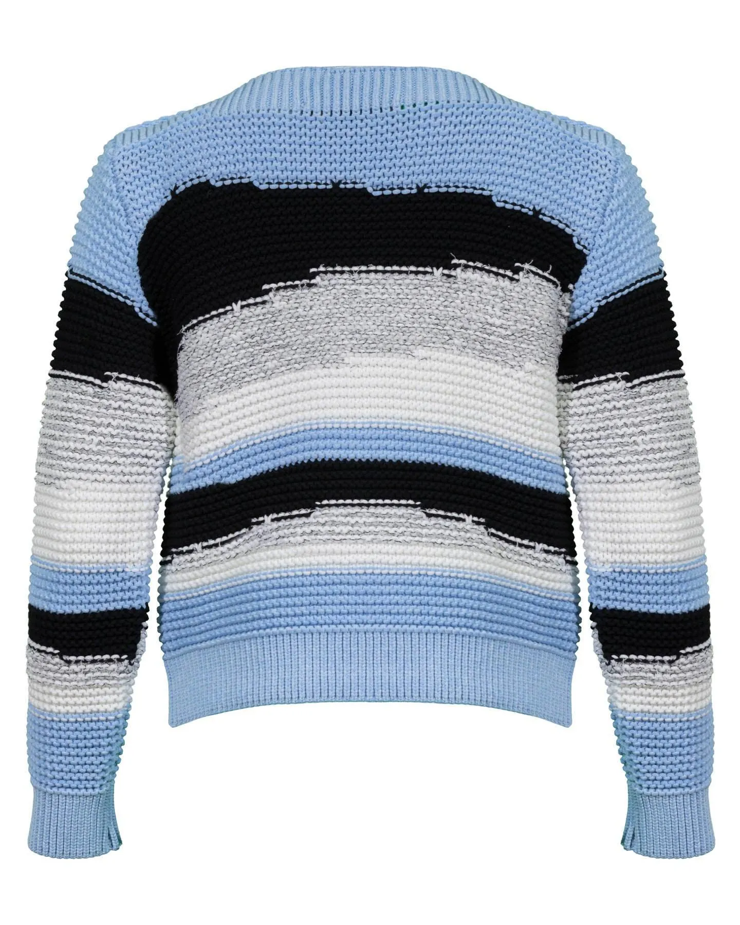 Marc Cain Chunky Cotton Asymmetrical Stripe Sweater