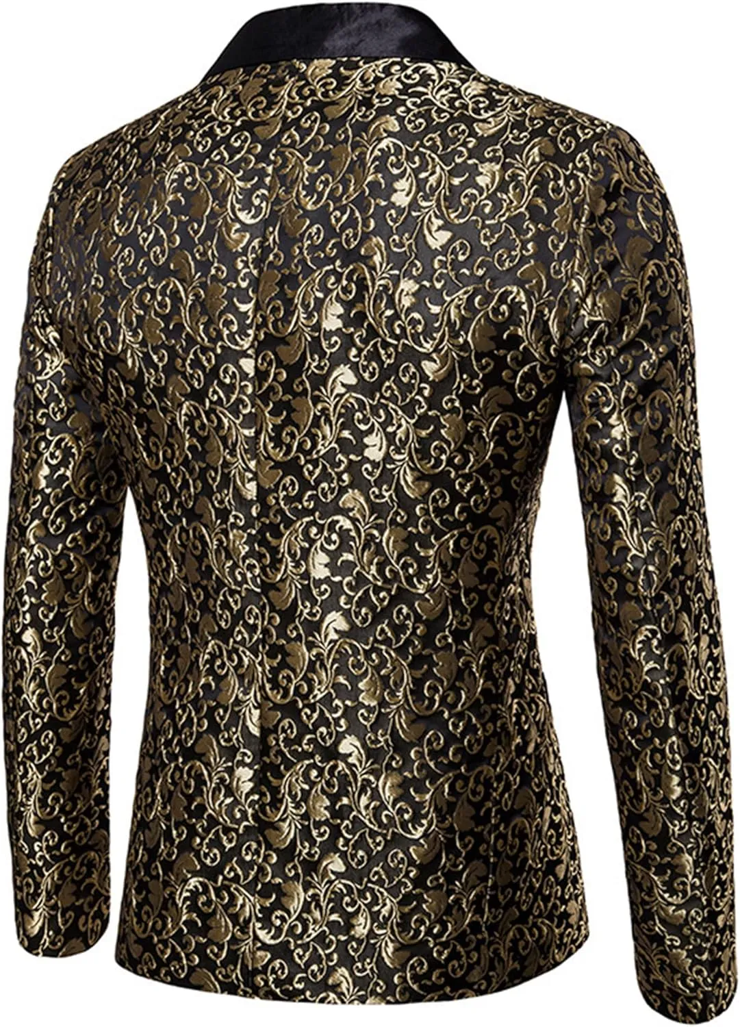 Mens Sequins Tuxedo Jacket Stylish Shawl Lapel Suit Jackets Elegant Velvet Blazer for Dinner, Prom, Party