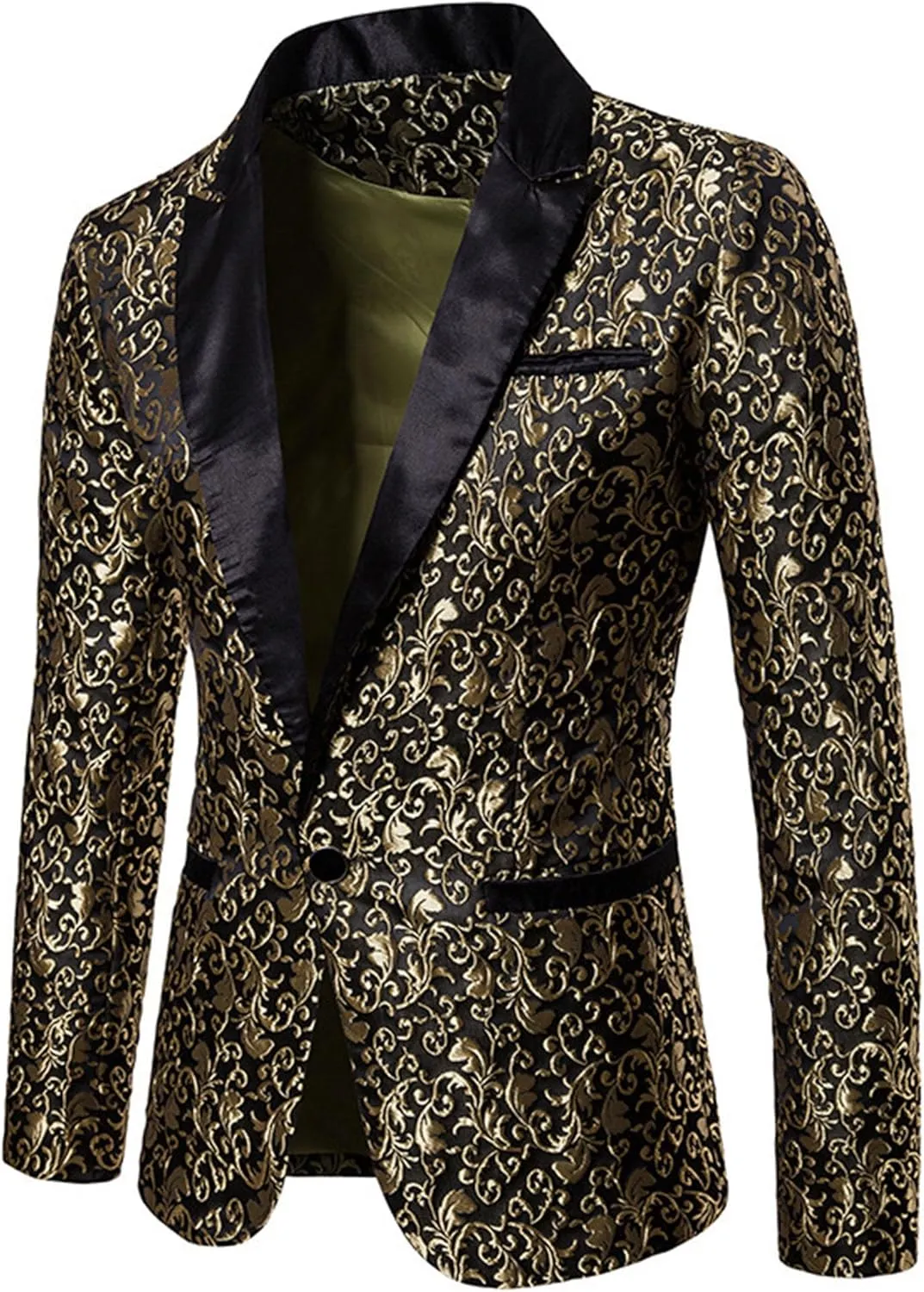 Mens Sequins Tuxedo Jacket Stylish Shawl Lapel Suit Jackets Elegant Velvet Blazer for Dinner, Prom, Party