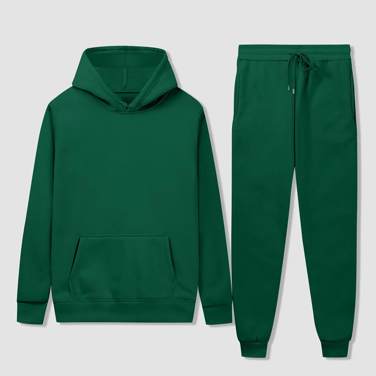 Mens Sweatsuit Hoodie Jogger Set 2 Piece Outfits Fleece Lined Sweatshirt Sweatpants Tracksuit with Pockets