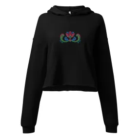 Norwegian Rosemaling Embroidered Cropped Hoodie