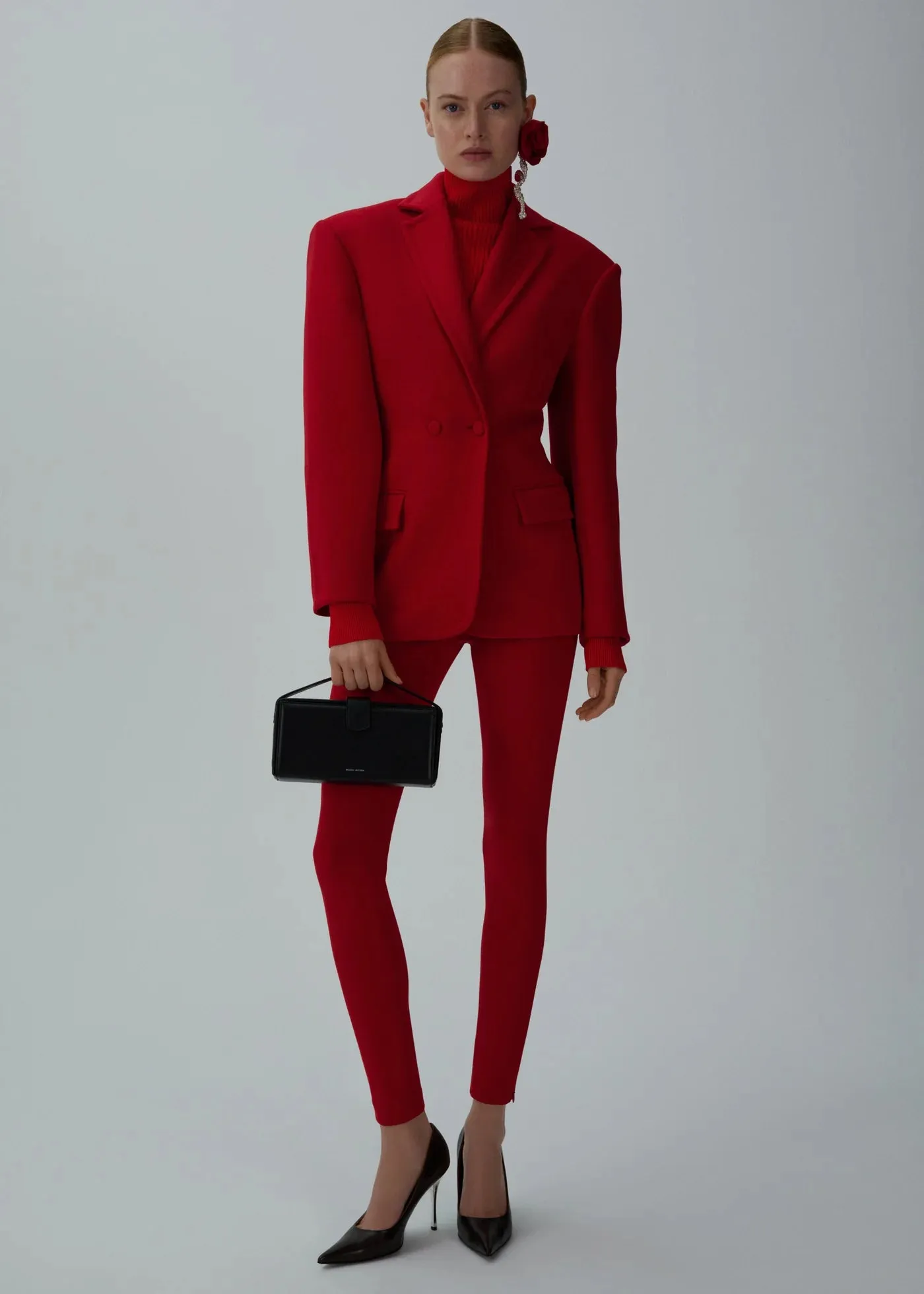 Oversized wool-blend blazer