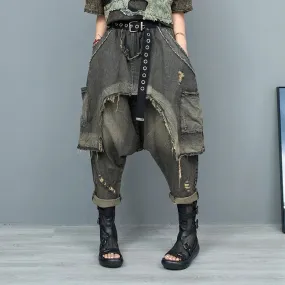 Patchwork Denim Pants