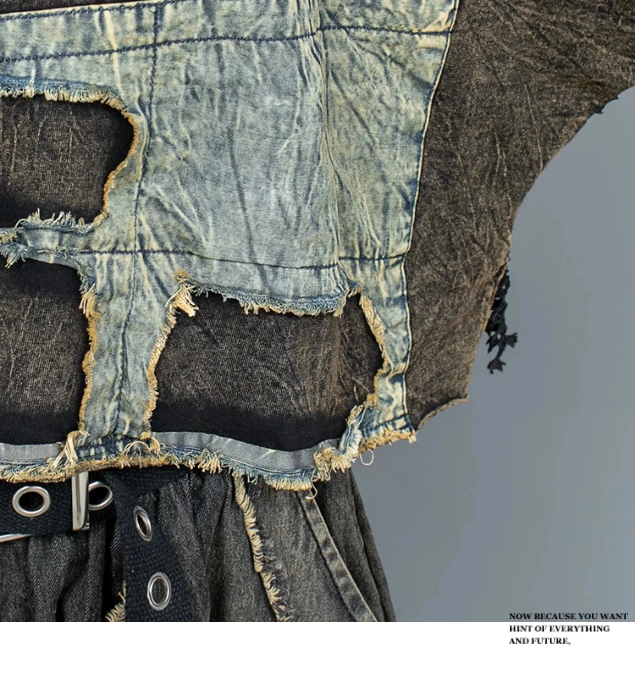 Patchwork Denim Pants