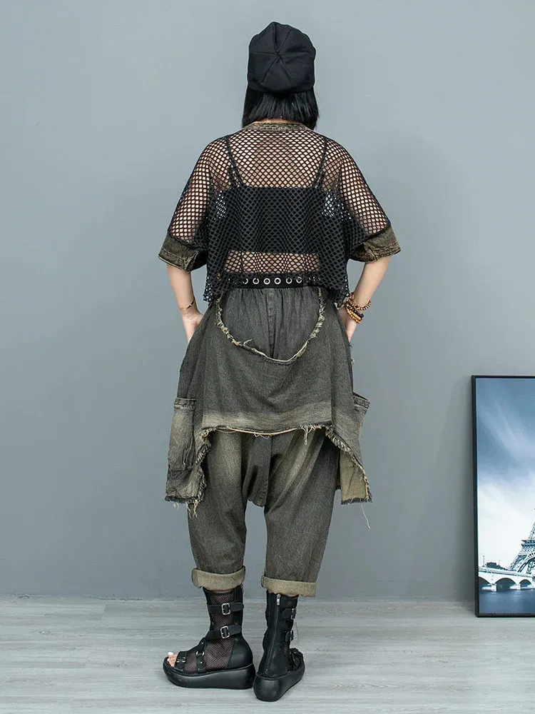 Patchwork Denim Pants