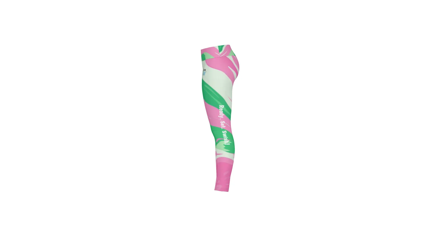 Pink and Green Swirl Graphic Leggings