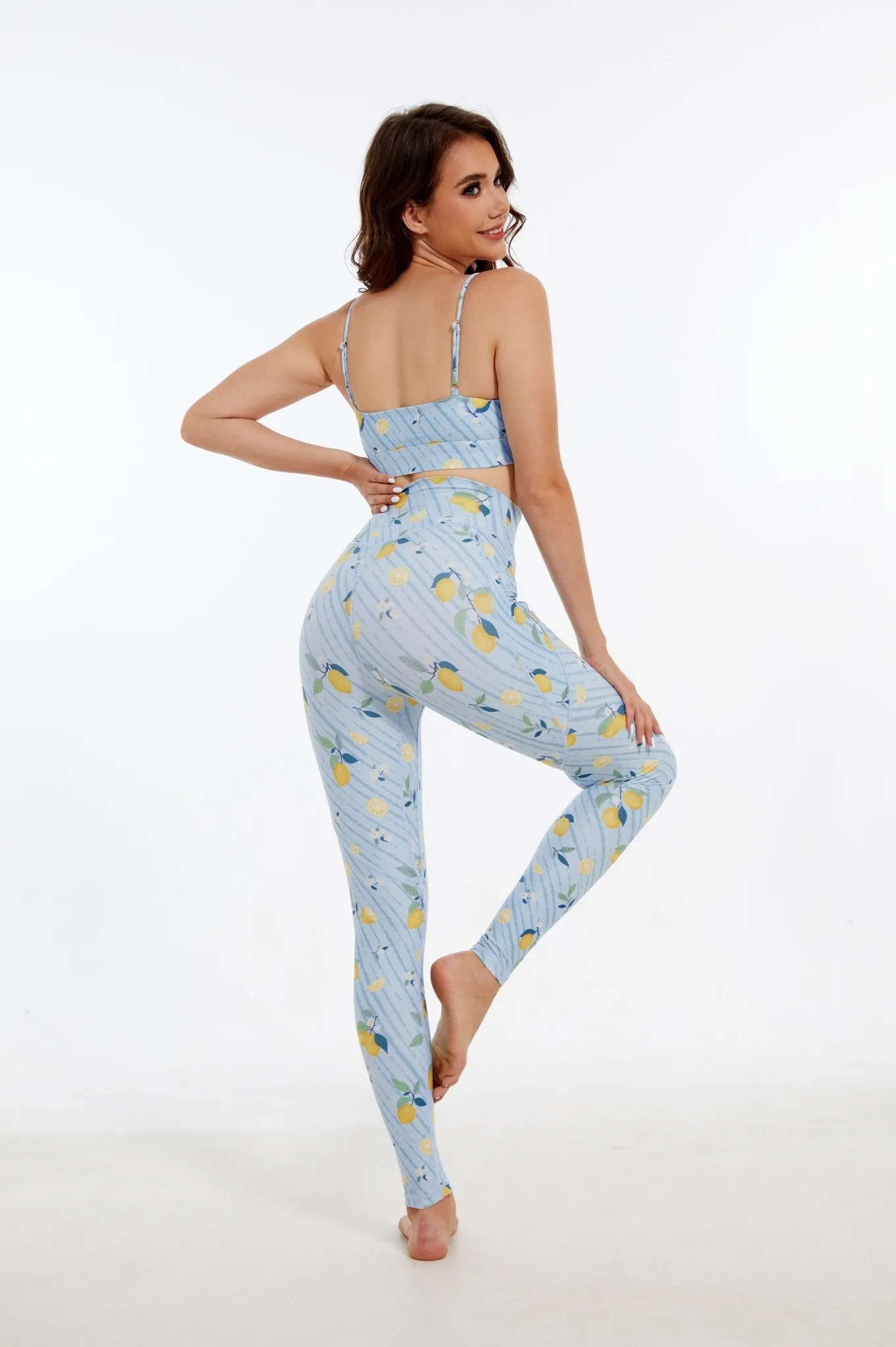 Refreshing Lemon High-waisted Leggings