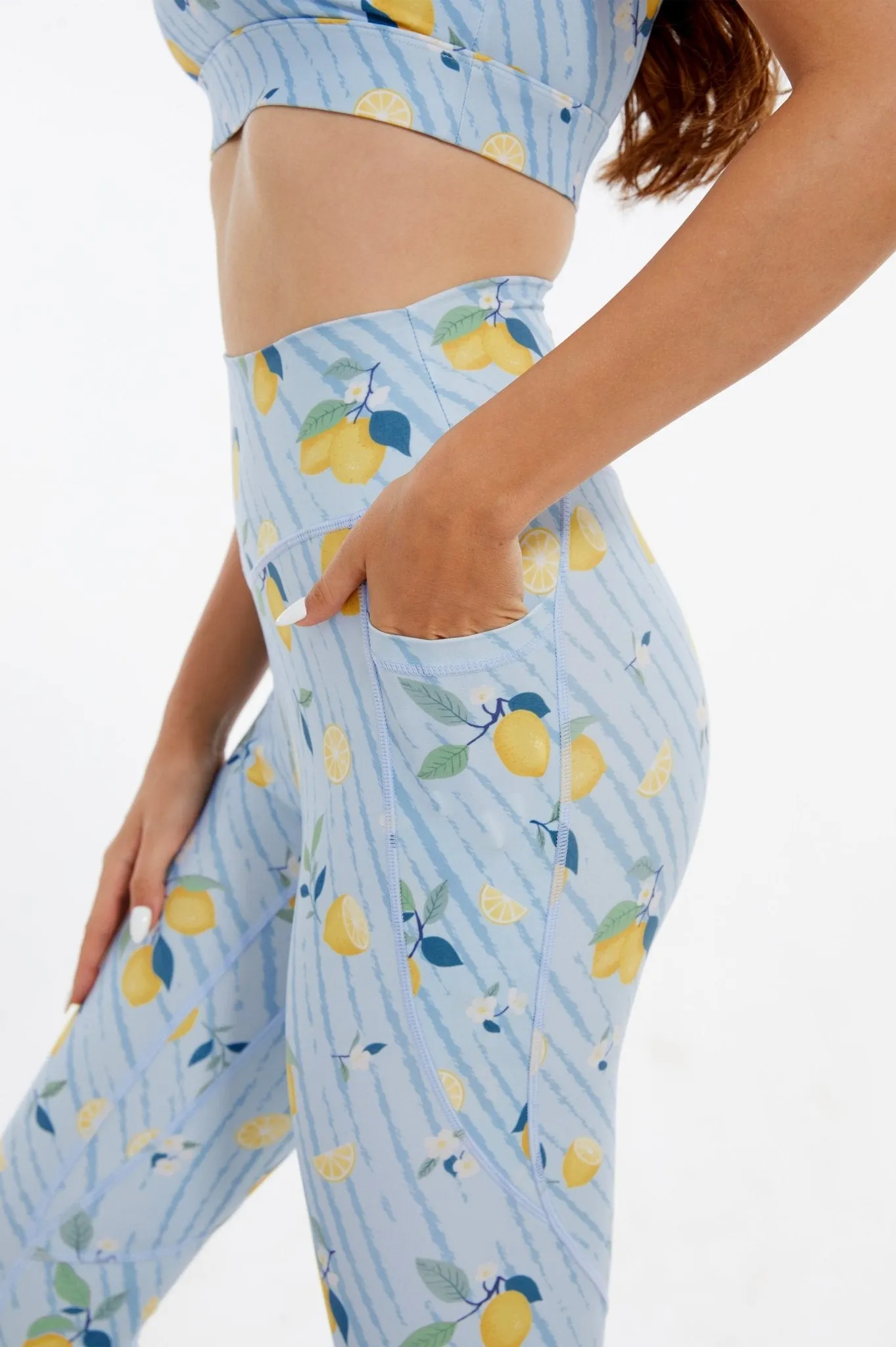 Refreshing Lemon High-waisted Leggings