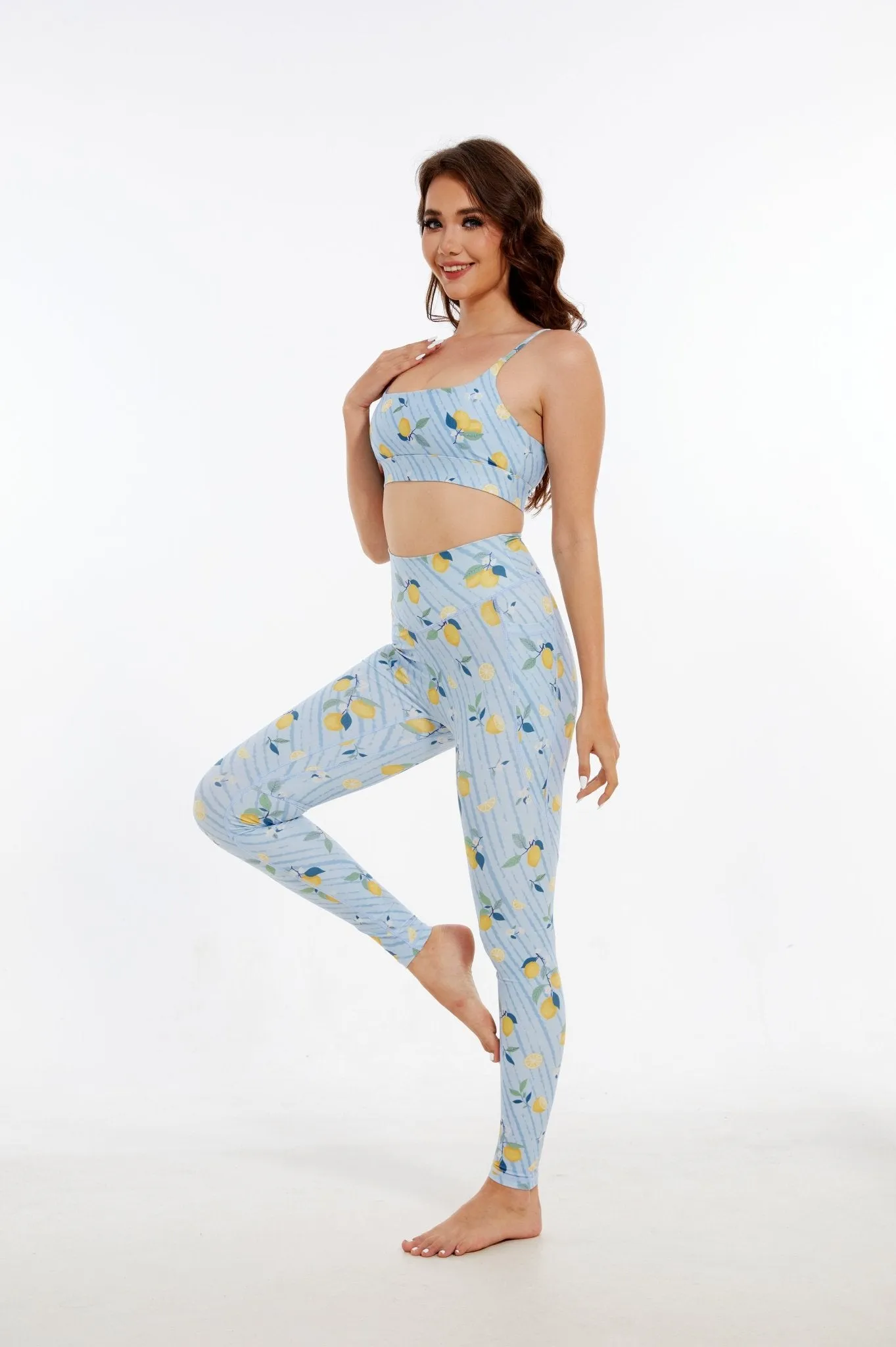Refreshing Lemon High-waisted Leggings