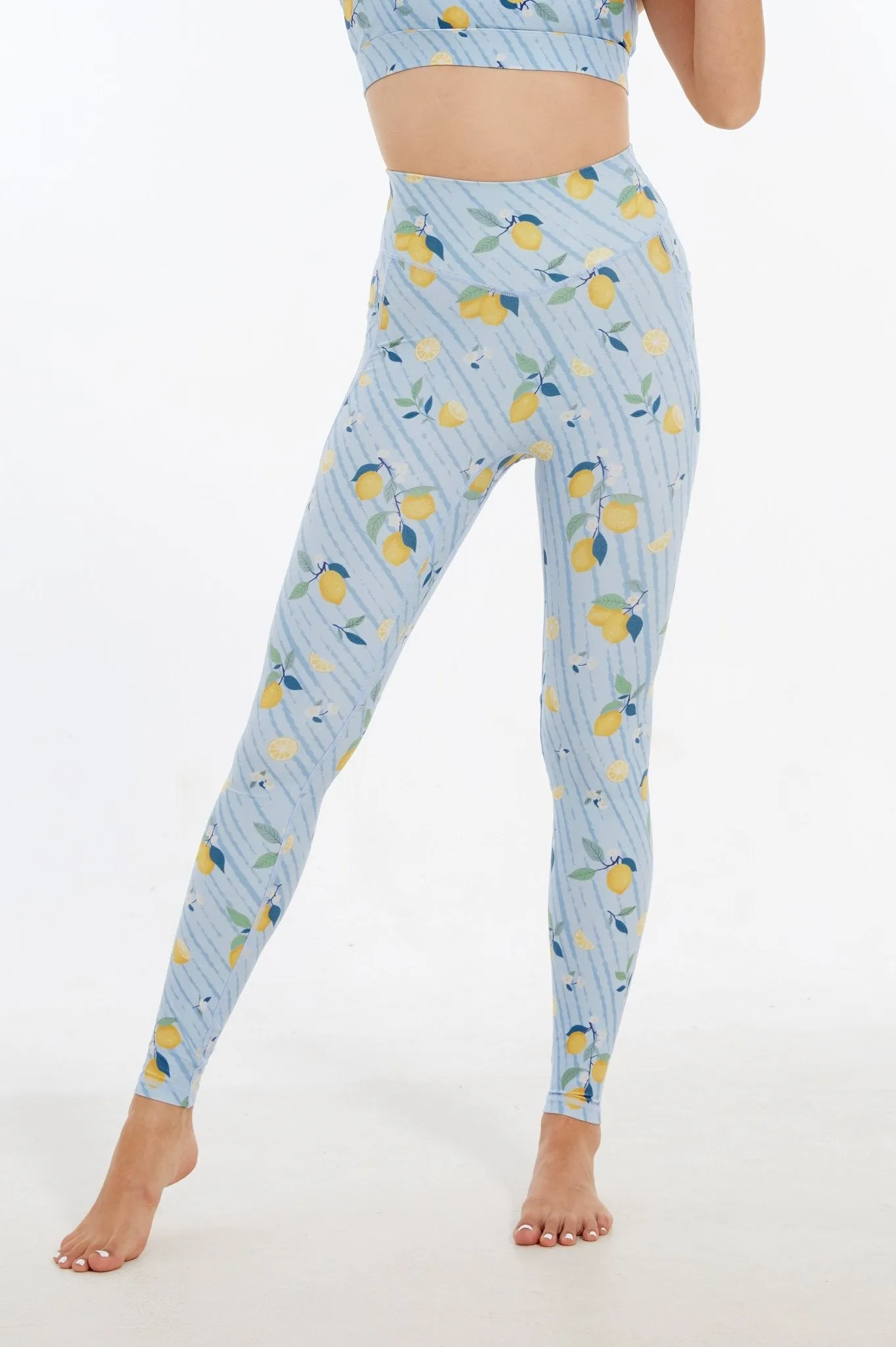 Refreshing Lemon High-waisted Leggings