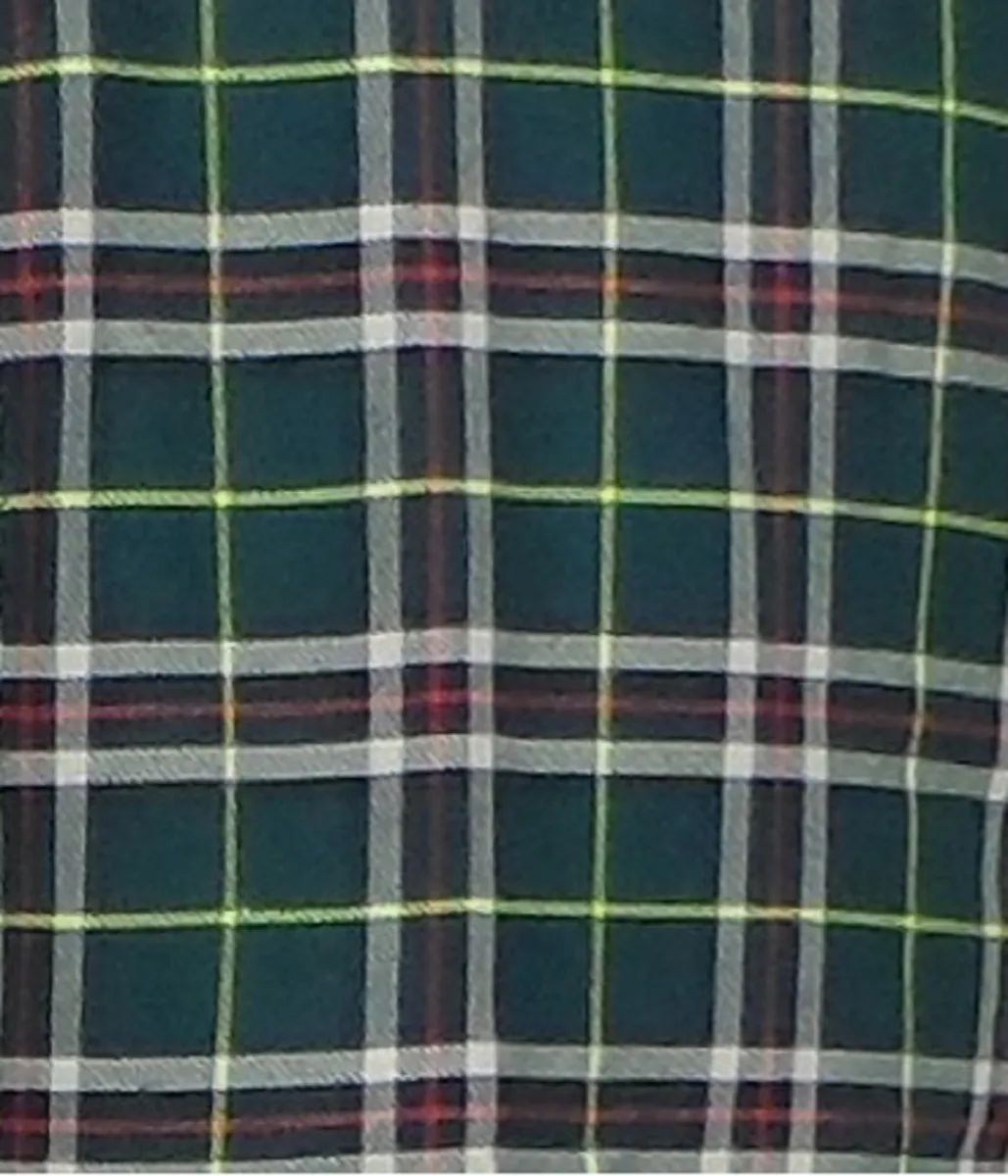 Run & Fly Mens 60s Vintage Retro Mod Checked Green Tartan Skinny Fit Trousers