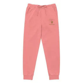 Self Love Unisex pigment-dyed sweatpants with Old Gold Embroidery - unisex sweatpants