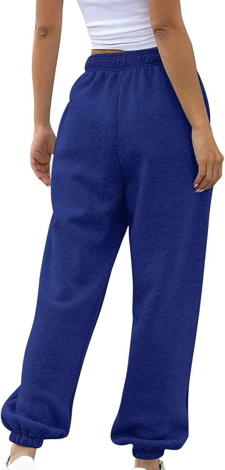 Sweatpants Women 2024, High Waisted Wide Leg Sweatpants Women Baggy Joggers with Pockets Workout Lounge Trousers