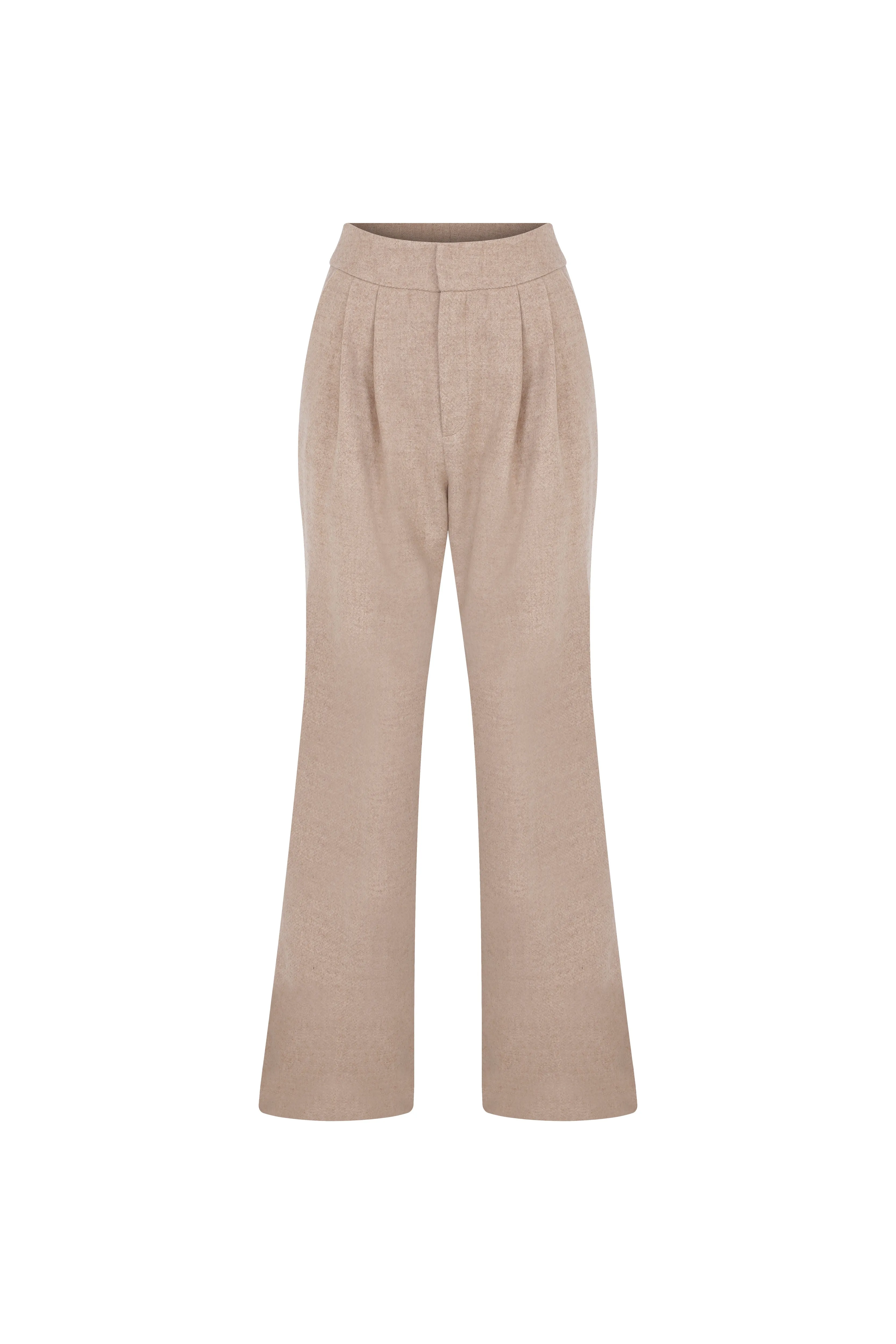 Tina Wool Trousers in Beige