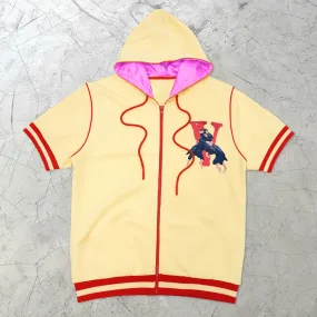 Trendy Graphic Street Short Sleeve Satin Hoodie
