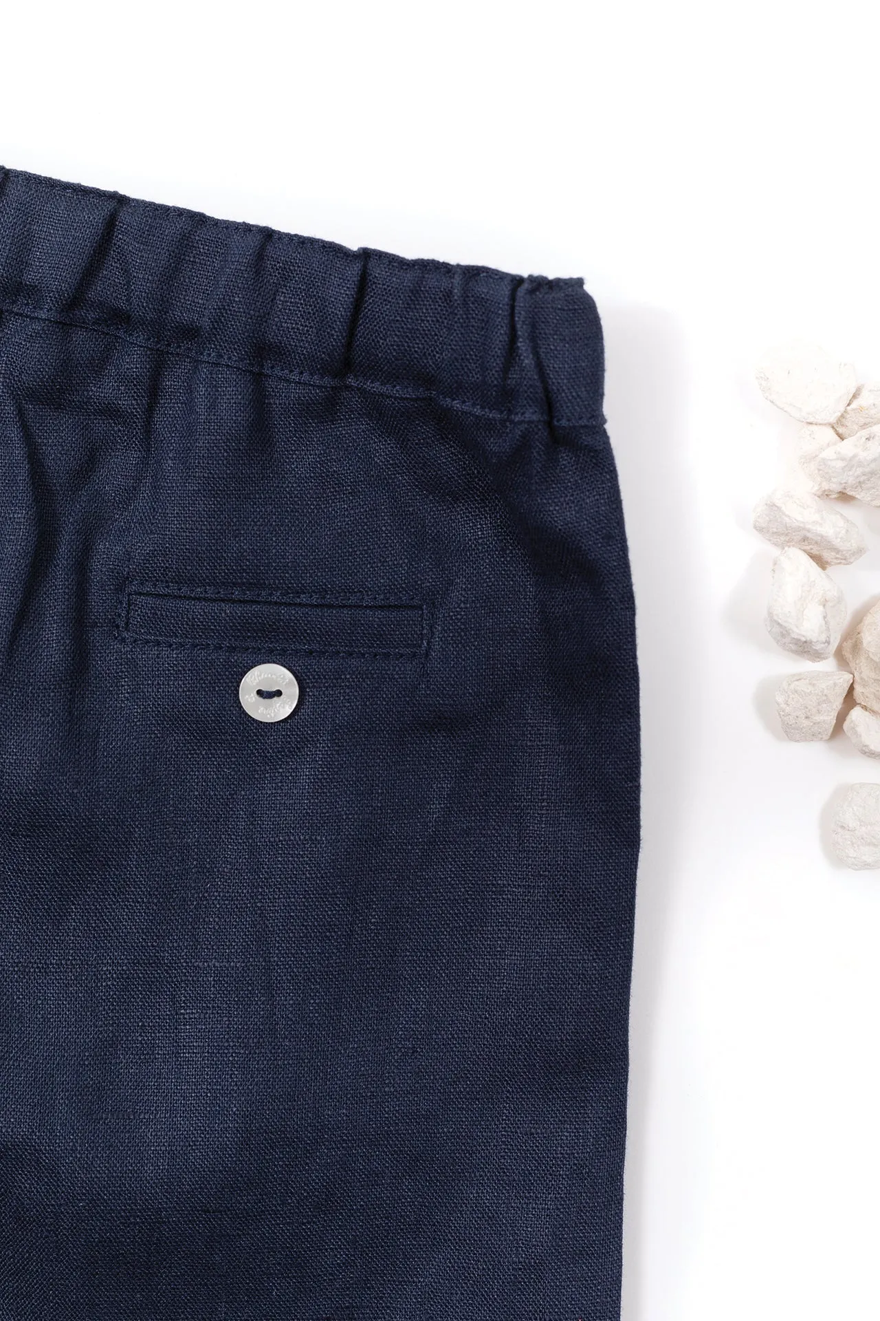 Trousers - Navy Linen