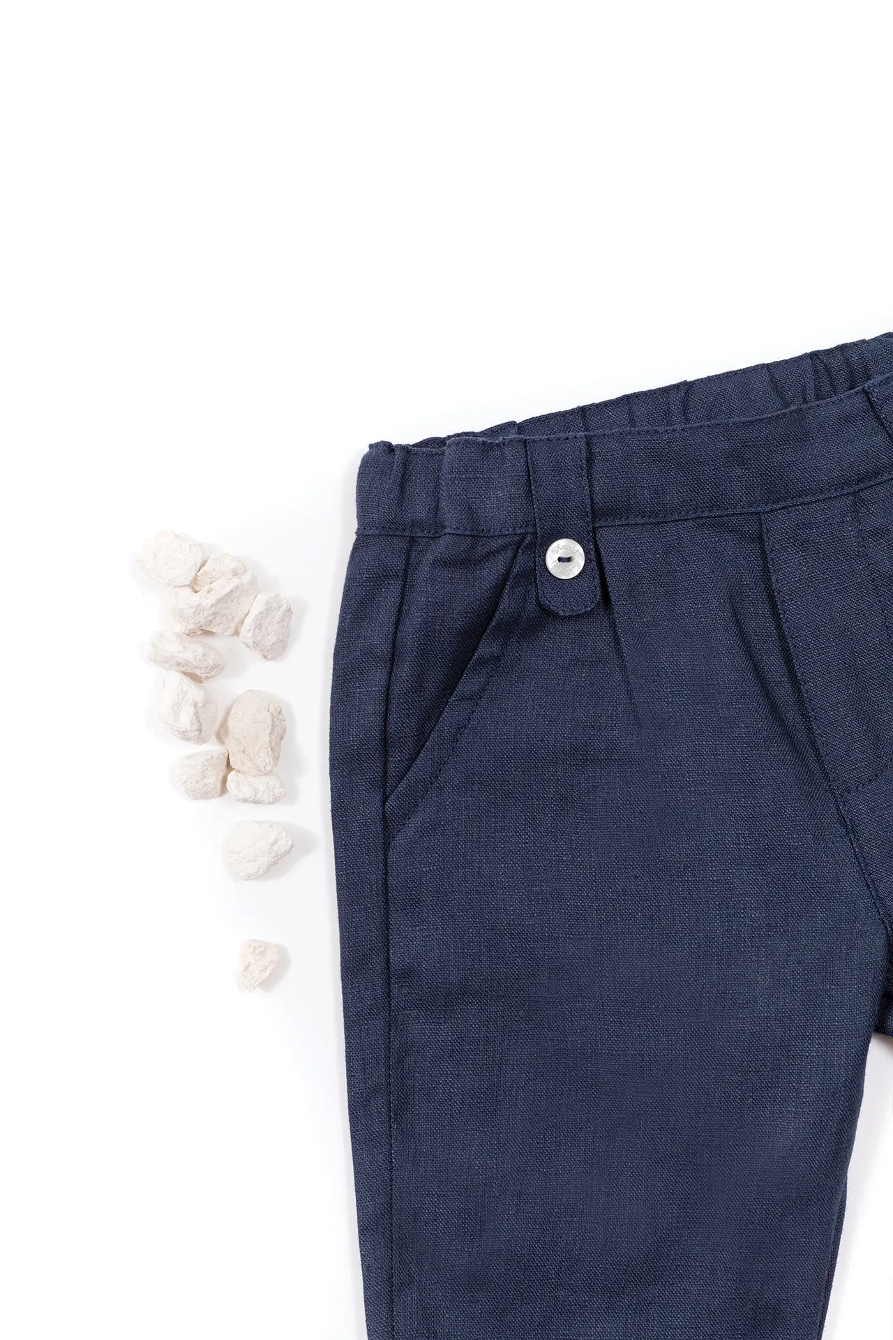 Trousers - Navy Linen