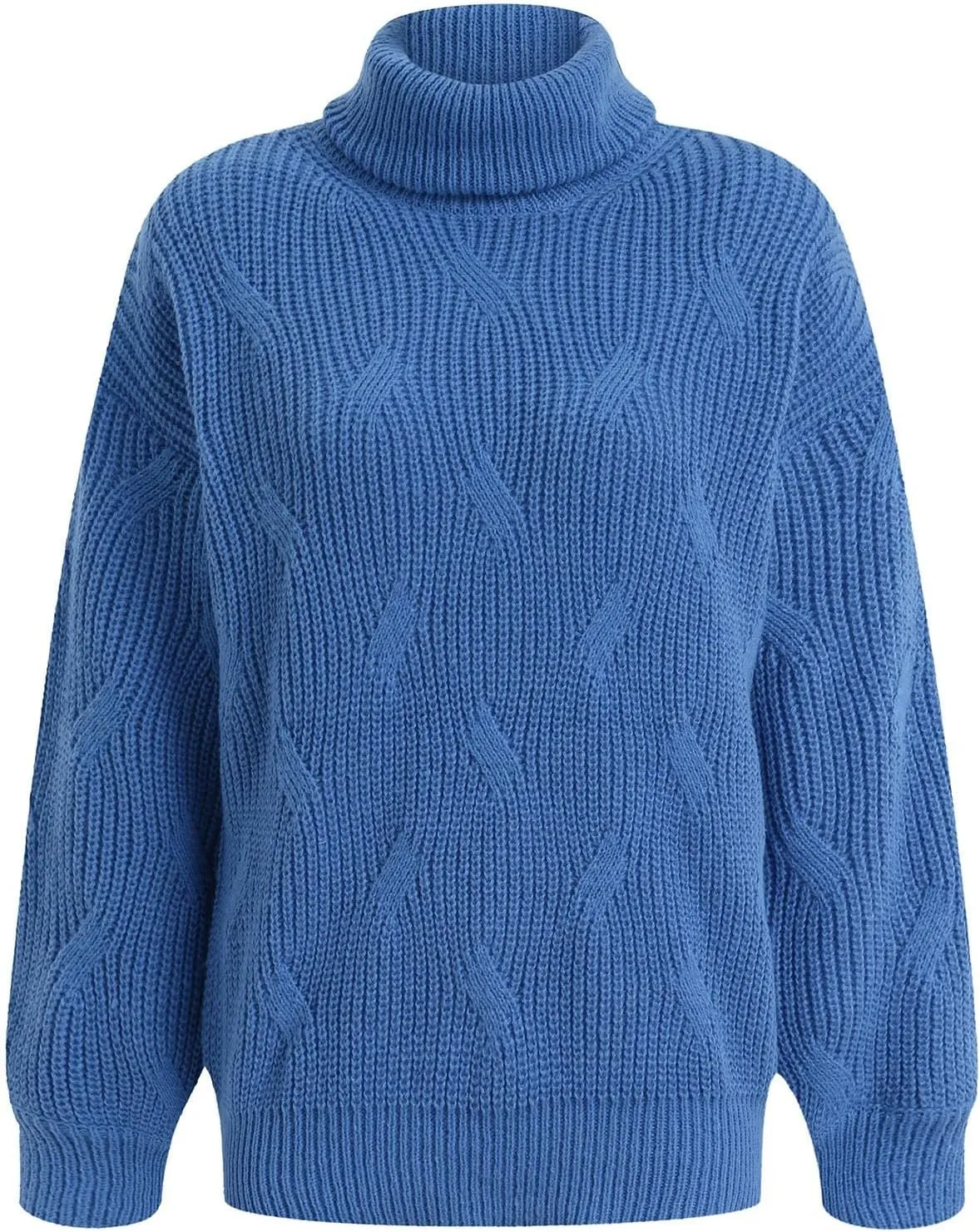 Turtleneck Sweater Women Oversized Knit Pullover Sweater for Women Winter Chunky Knitted Tops