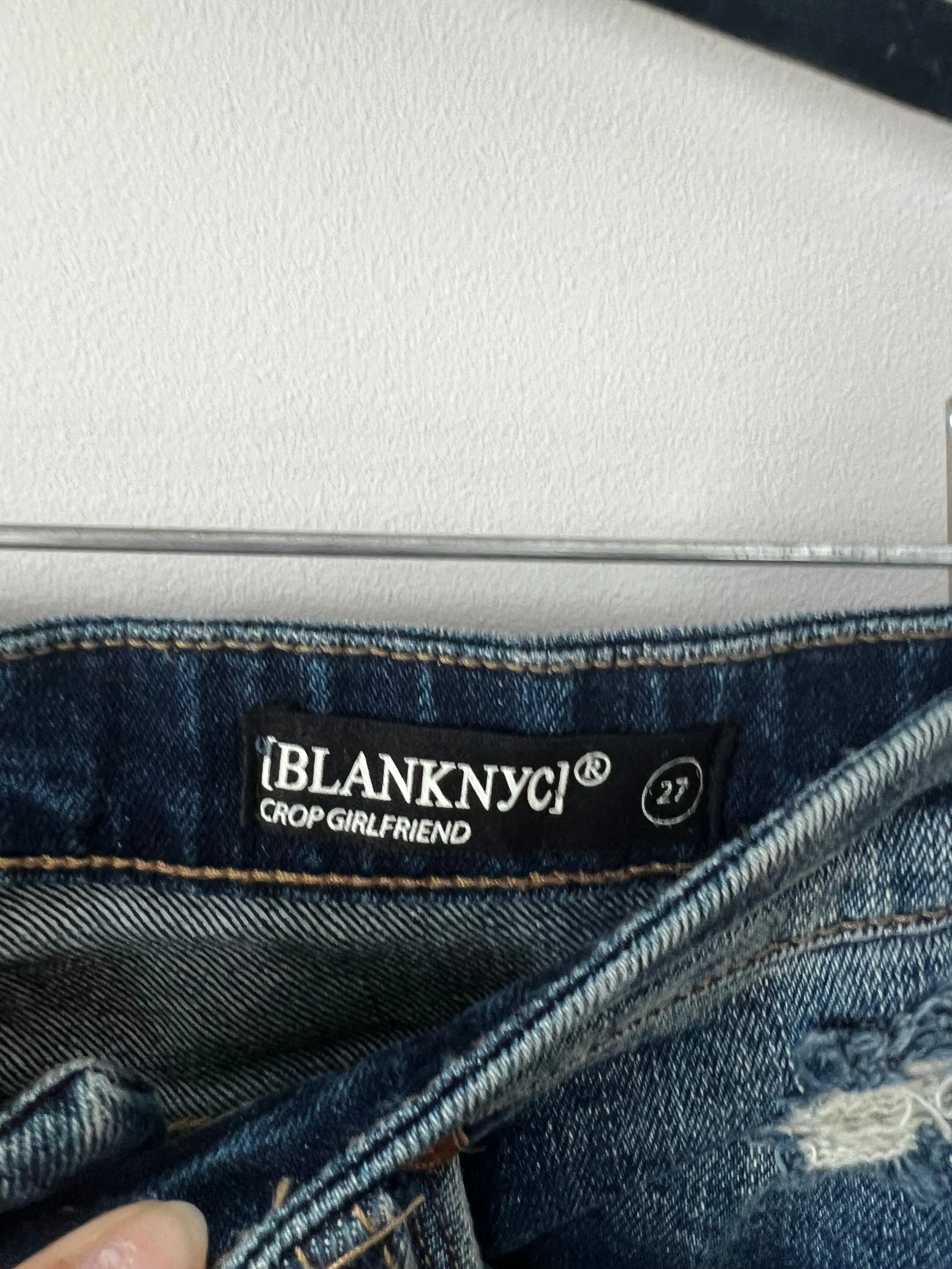 USED Blank Girlfriend Crop Jean