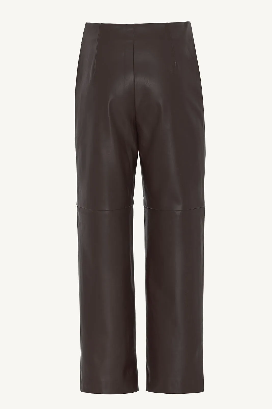 Vegan Leather Wide Leg Trousers - Java