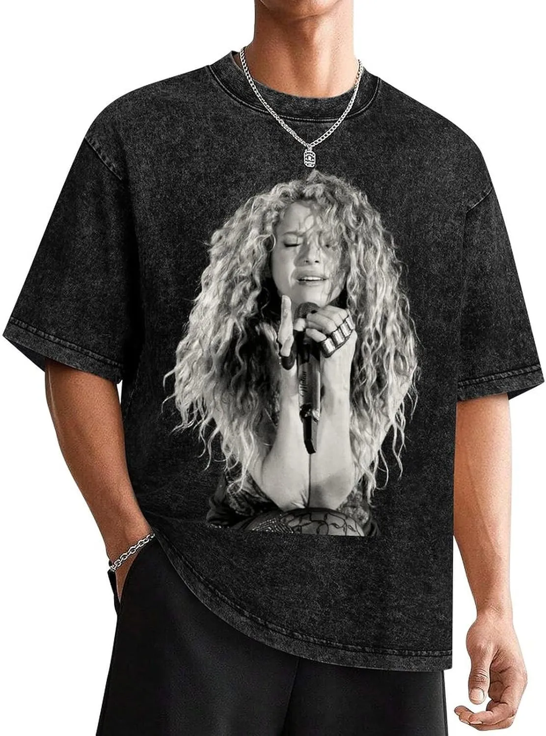 Women Shirt,Music Top Washed Tshirt Cotton Round Neck T Shirt Fashion T-Shirt Novelty Shirts for Men Classic Tee