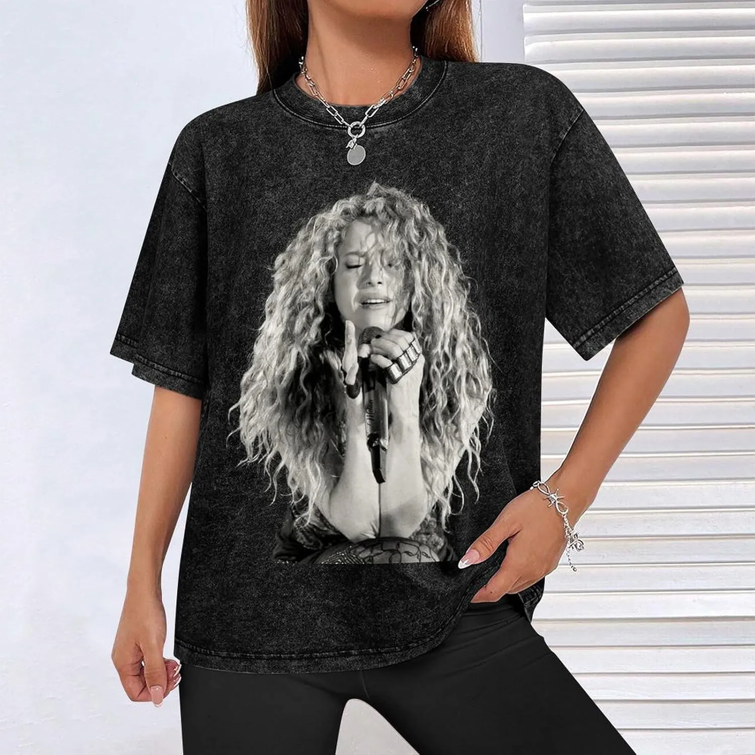 Women Shirt,Music Top Washed Tshirt Cotton Round Neck T Shirt Fashion T-Shirt Novelty Shirts for Men Classic Tee